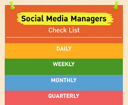 Social Media Checklist Marketing Activities - Project Management and ...